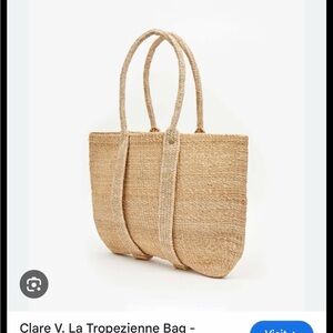 Clare V La Tropezienne Raffia Tote Bag NWT